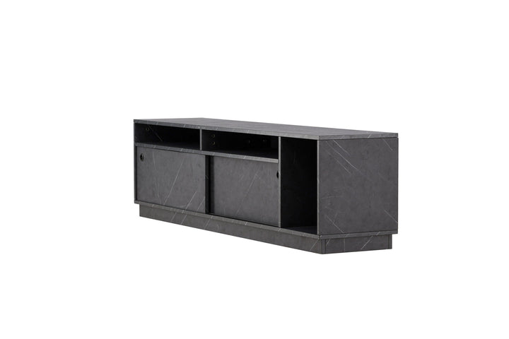 Venture Home Girona TV Bench  - Black / Black Melamine
