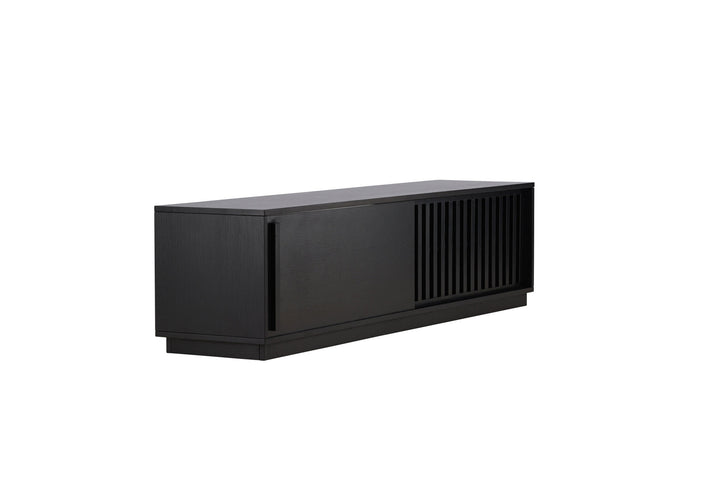 Venture Home Lugo TV Bench  - Black / Black Melamine