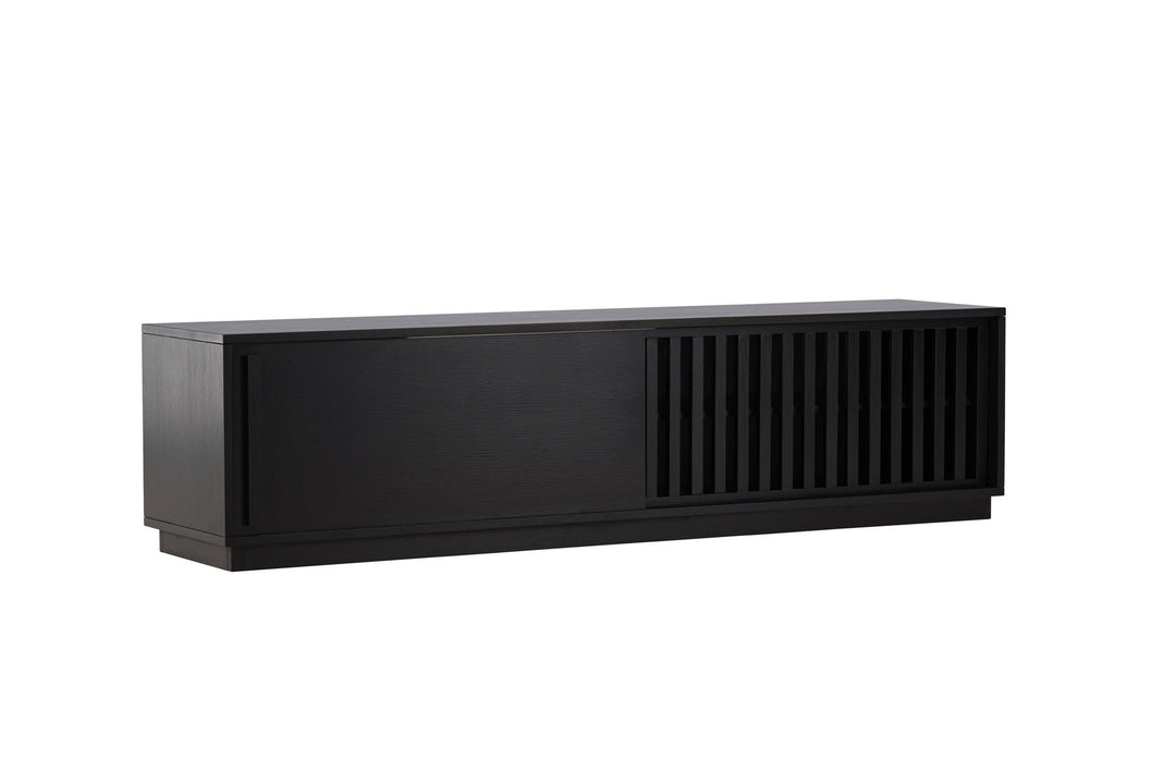 Venture Home Lugo TV Bench  - Black / Black Melamine