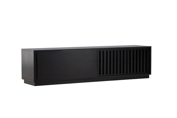 Venture Home Lugo TV Bench  - Black / Black Melamine