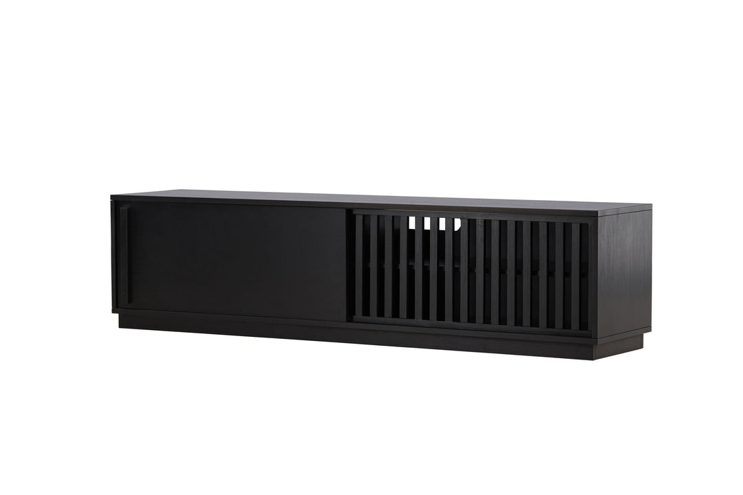 Venture Home Lugo TV Bench  - Black / Black Melamine