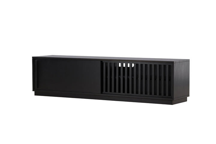 Venture Home Lugo TV Bench  - Black / Black Melamine