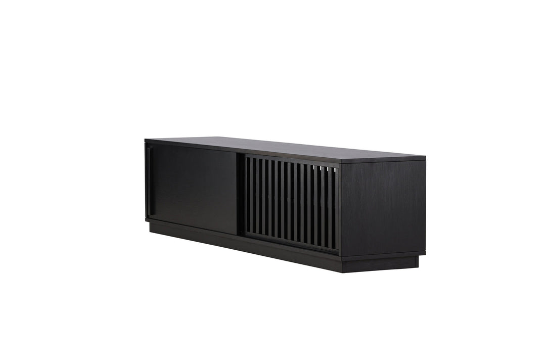 Venture Home Lugo TV Bench  - Black / Black Melamine