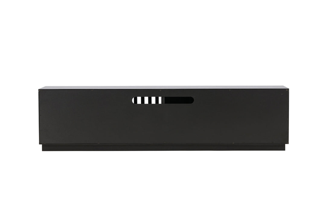 Venture Home Lugo TV Bench  - Black / Black Melamine