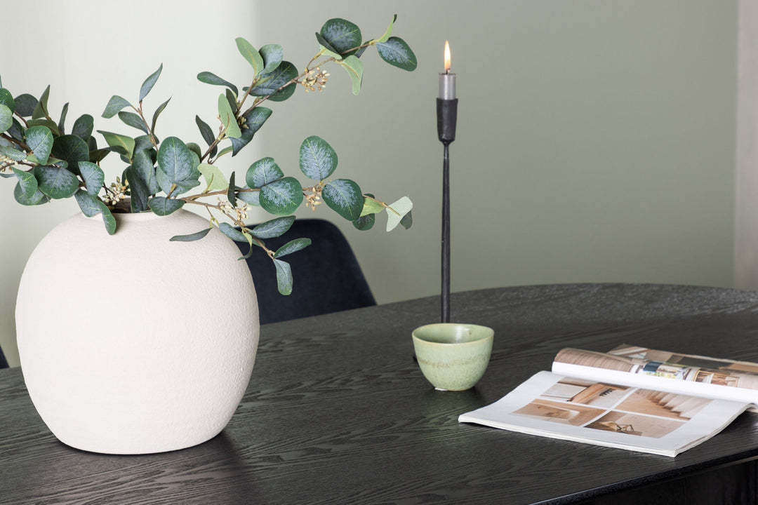 Venture Home Isolde Dining Table 180*75 - Black / Black MDF +Night Dining Chair - Black / Black Velvet _4