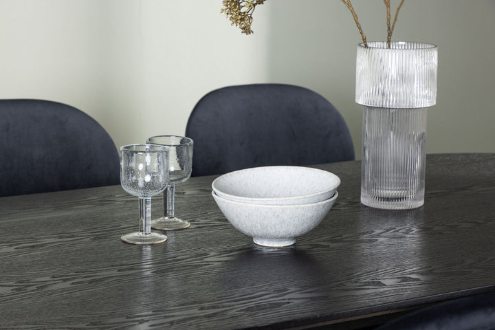 Venture Home Isolde Dining Table 180*75 - Black / Black MDF +Stella Dining Chair - Black / Black Velvet _4
