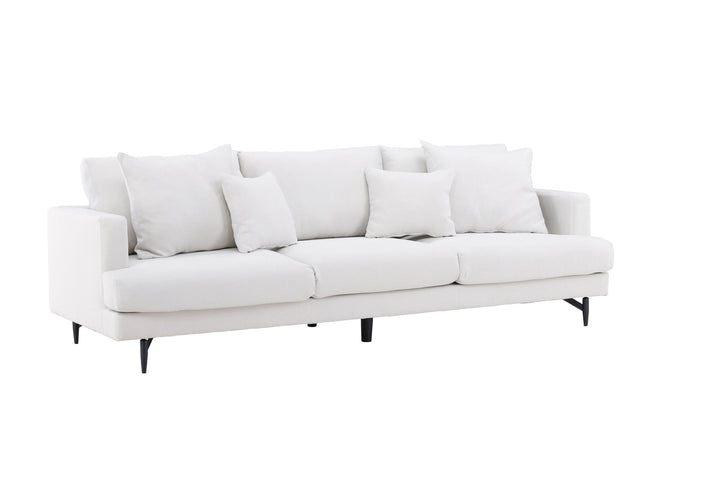 Venture Home Sofia Sofa - Black / Beige Fabric / linen