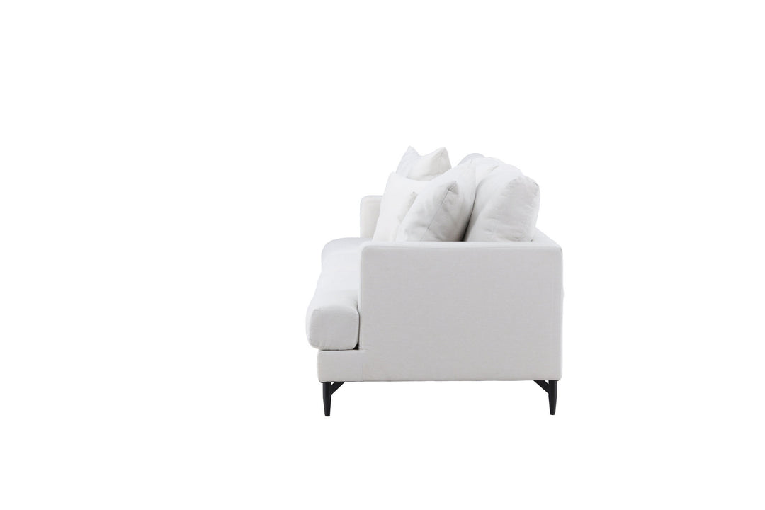 Venture Home Sofia Sofa - Black / Beige Fabric / linen