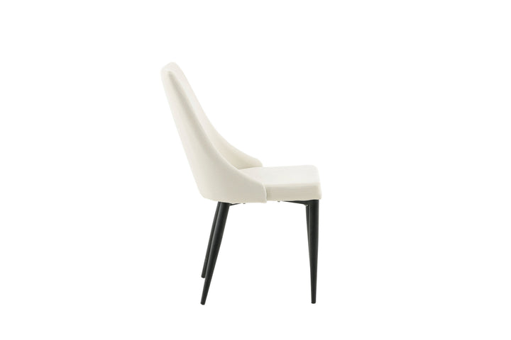 Venture Home Leone Dining Chair - Black Legs / Beige Corduroy