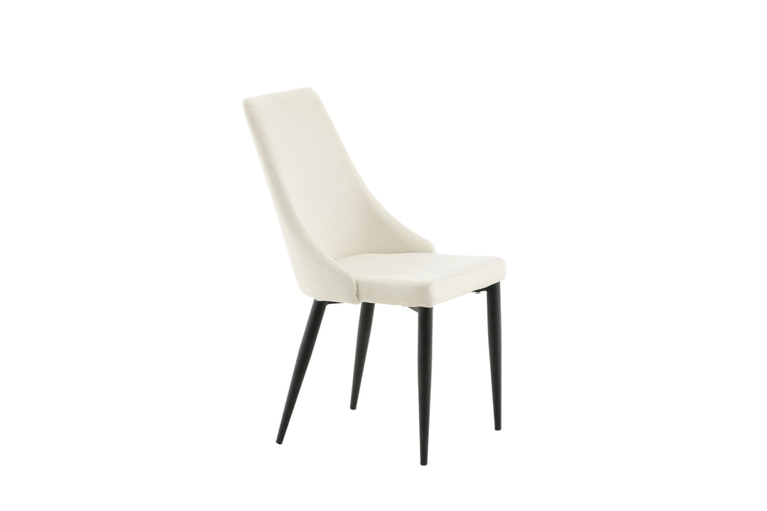 Venture Home Leone Dining Chair - Black Legs / Beige Corduroy