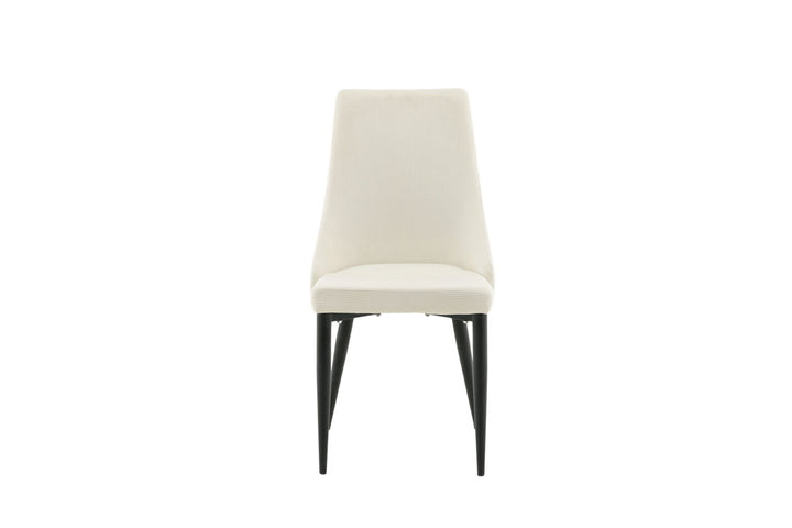 Venture Home Leone Dining Chair - Black Legs / Beige Corduroy