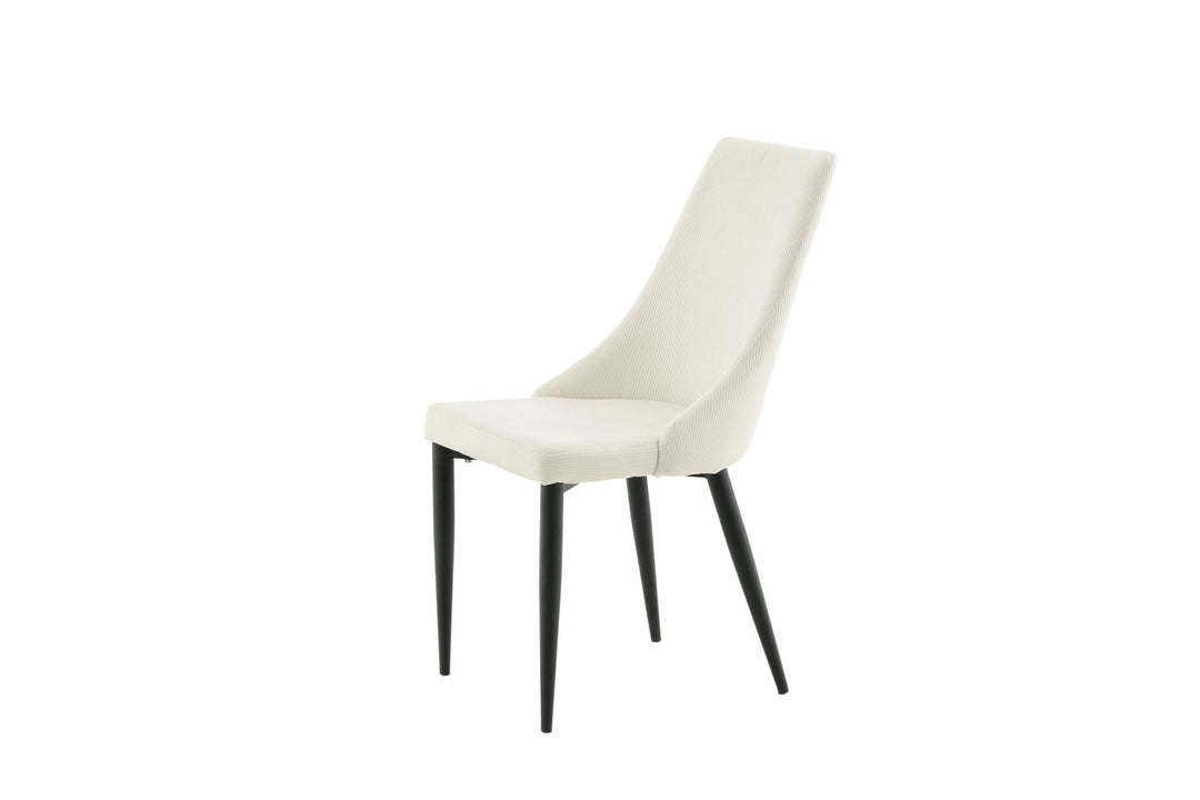 Venture Home Leone Dining Chair - Black Legs / Beige Corduroy