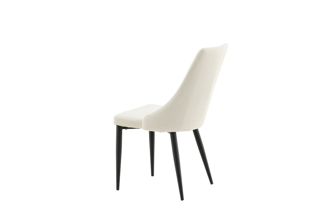 Venture Home Leone Dining Chair - Black Legs / Beige Corduroy