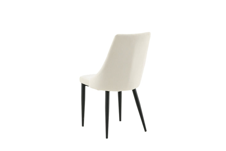 Venture Home Leone Dining Chair - Black Legs / Beige Corduroy