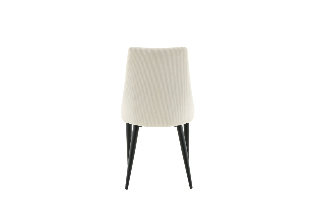 Venture Home Leone Dining Chair - Black Legs / Beige Corduroy
