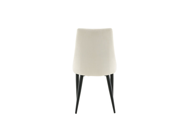 Venture Home Leone Dining Chair - Black Legs / Beige Corduroy