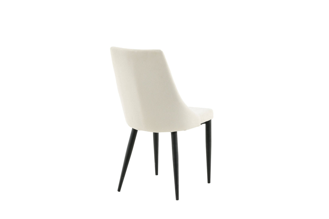 Venture Home Leone Dining Chair - Black Legs / Beige Corduroy