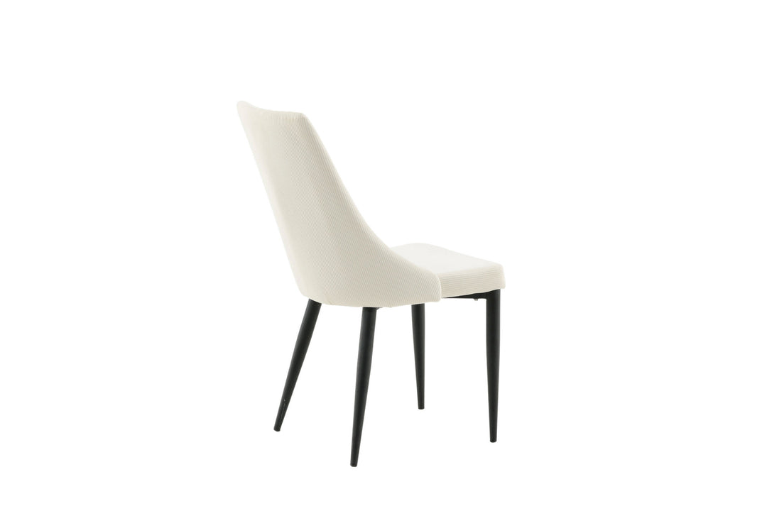 Venture Home Leone Dining Chair - Black Legs / Beige Corduroy