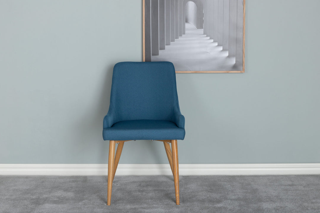 Venture Home Plaza Matstol 2-pack - Ek-Look / Blå
