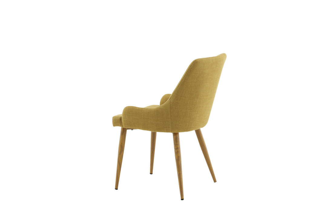 Venture Home Plaza Matstol 2-pack - Ek-Look / Senapsgul