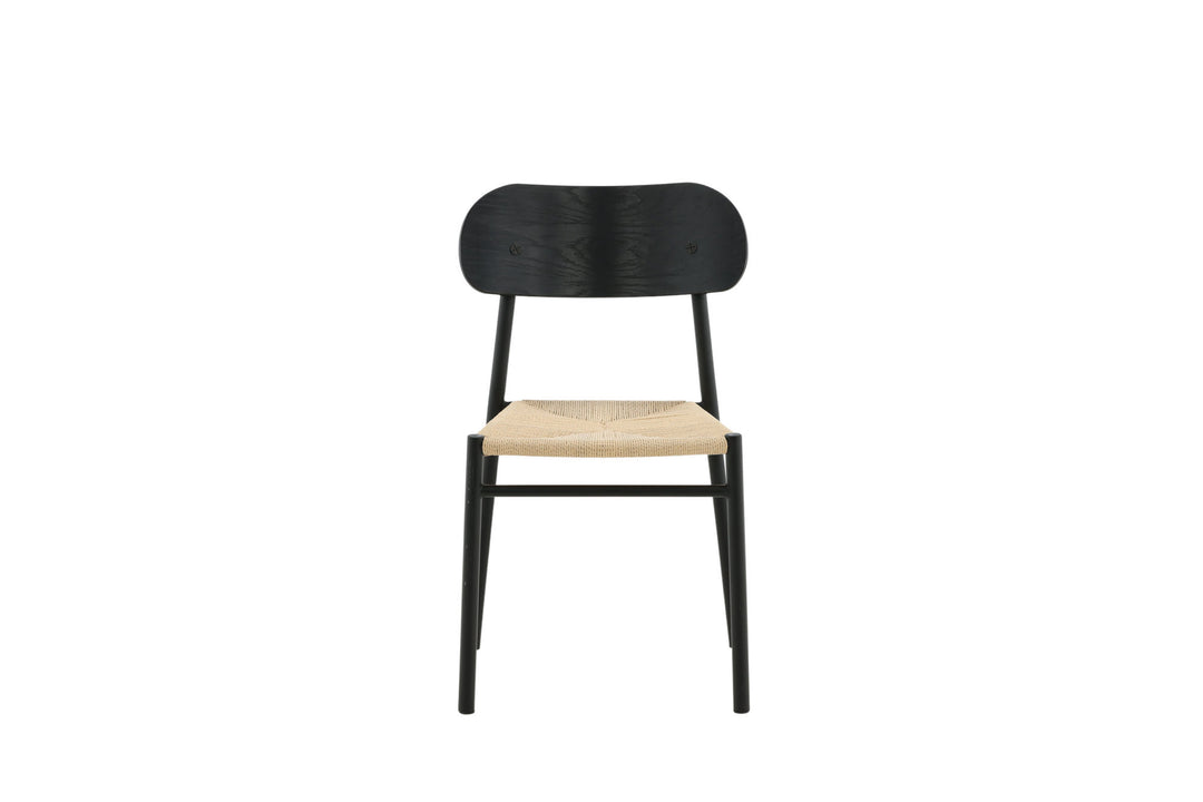 Venture Home Polly Steel Dining Chair 2-pack, K/D, Black back light seat