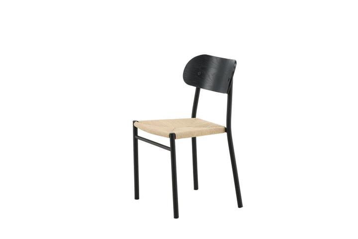 Venture Home Polly Steel Dining Chair 2-pack, K/D, Black back light seat