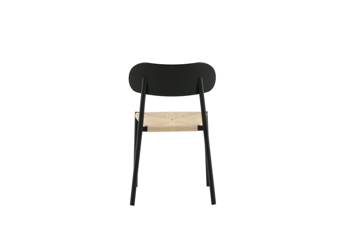 Venture Home Polly Steel Dining Chair 2-pack, K/D, Black back light seat