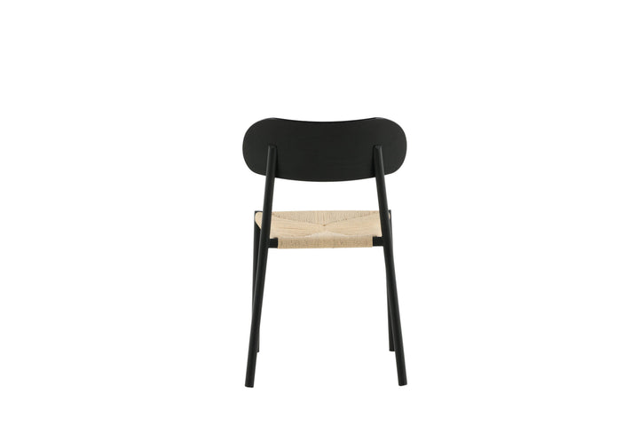 Venture Home Polly Steel Dining Chair 2-pack, K/D, Black back light seat