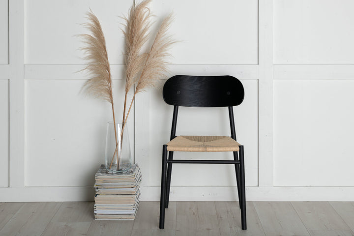 Venture Home Polly Steel Dining Chair 2-pack, K/D, Black back light seat