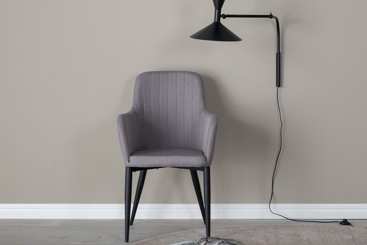 Venture Home Comfort Chair 2-pack Polar grey - Black Legs