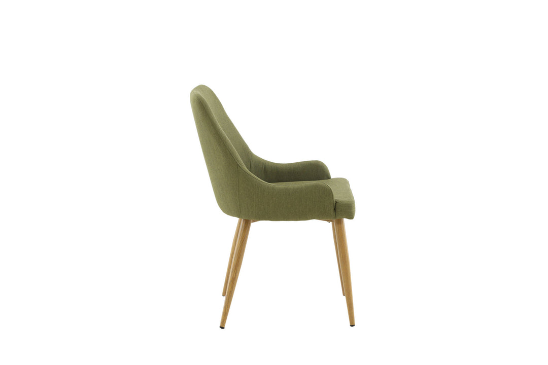 Venture Home Plaza Matstol 2-pack - Ek-Look / Mossgrön