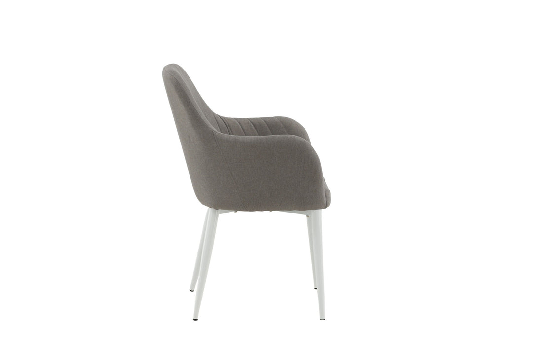 Venture Home Comfort Chair 2-pack Polar grey - White Legs