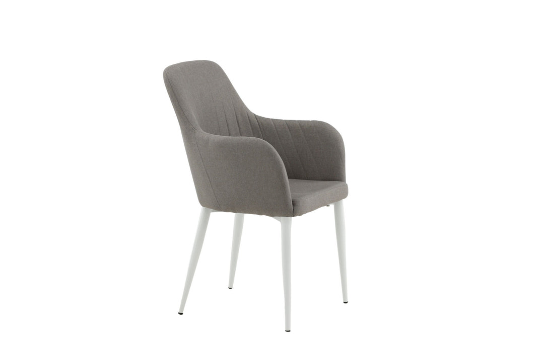 Venture Home Comfort Chair 2-pack Polar grey - White Legs