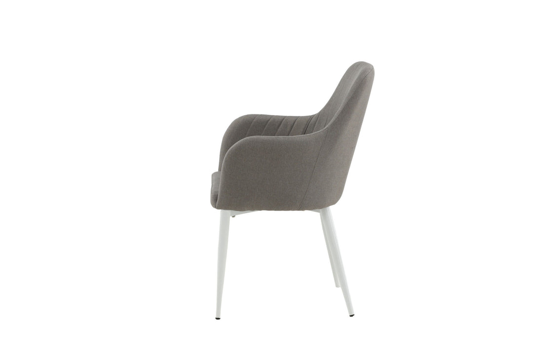 Venture Home Comfort Chair 2-pack Polar grey - White Legs
