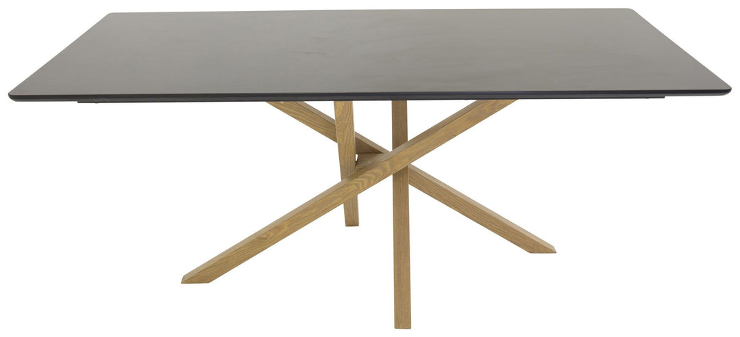 Venture Home Piazza Matbord - Ek-look / svart - 180*90*75