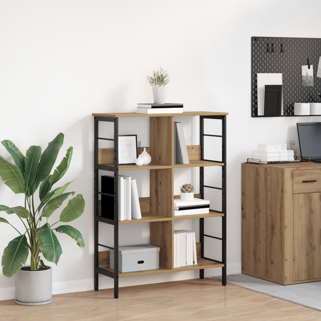 Bogreol Artisan Egetræ 82 x 32 x 112 cm Konstrueret træ