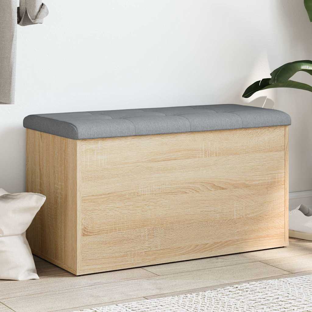 opbevaringsbænk Sonoma eg 82x42x45 cm konstrueret træ