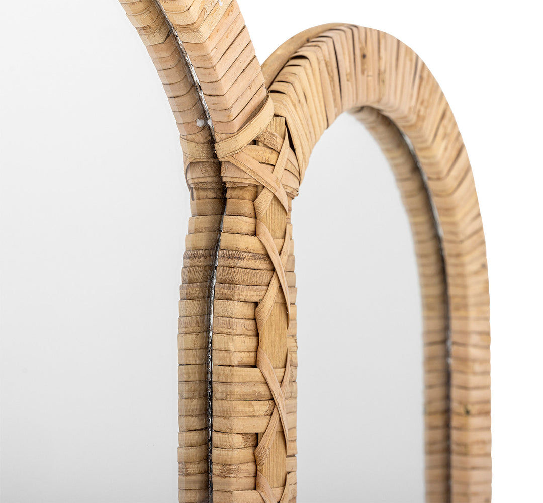 Creative Collection Cardiz Vægspejl, Natur, Rattan