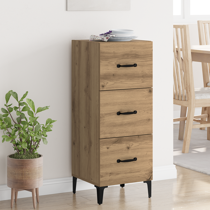Sideboard Artisan Egetræ 34,5 x 34 x 90 cm Konstrueret træ