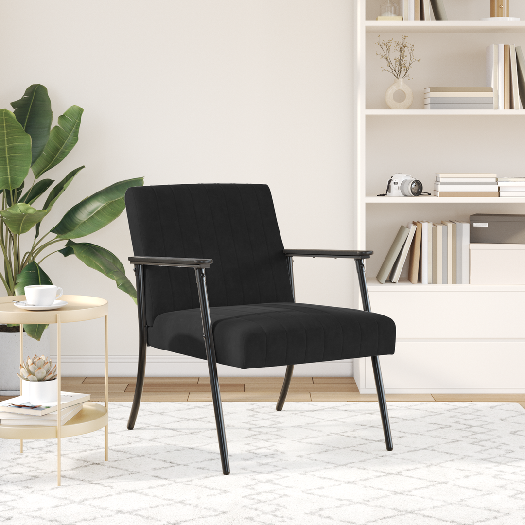lænestol Sort 59 x 75 x 78 cm Fløjl
