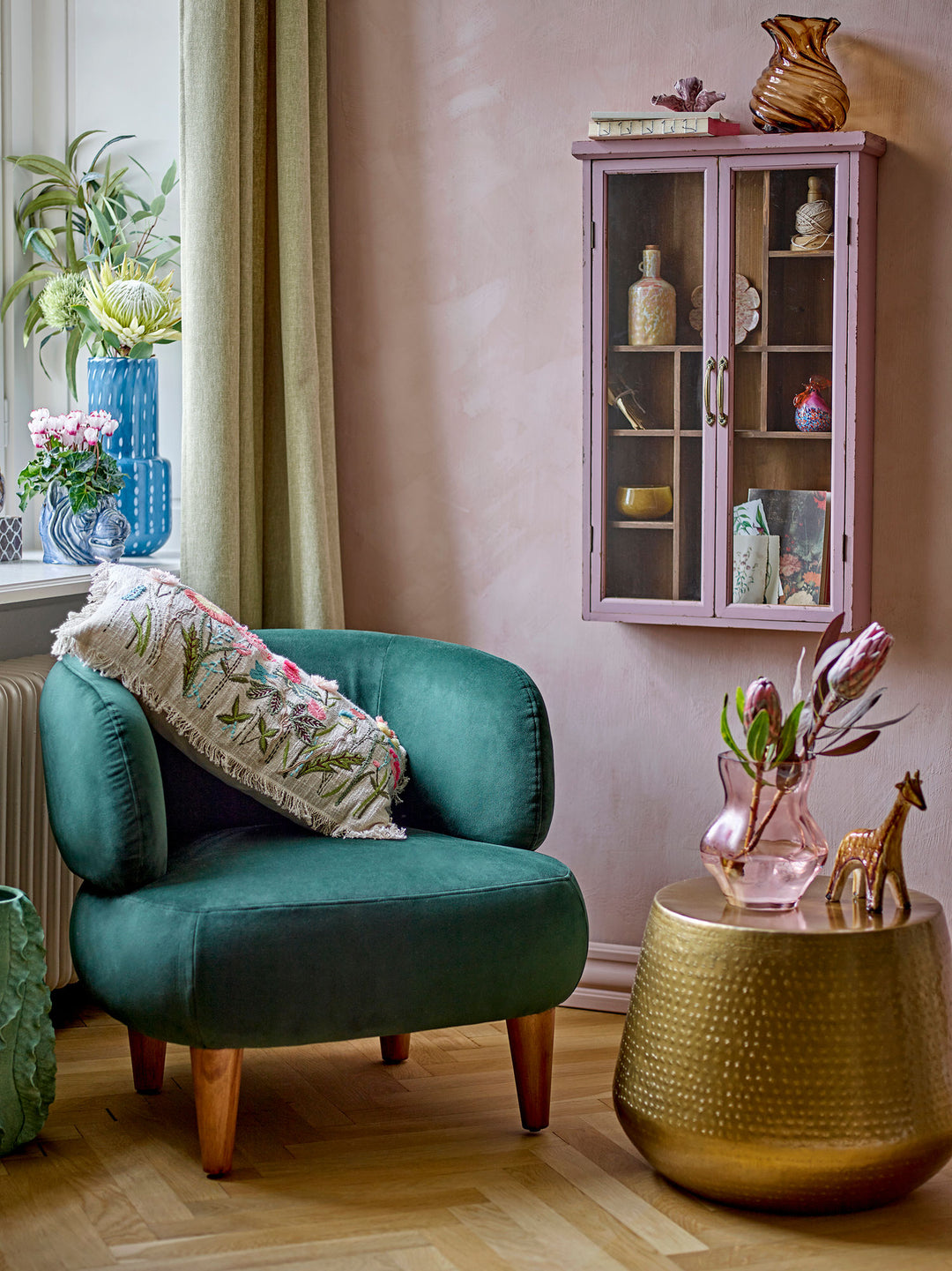 Creative Collection Ruperta Loungestol, Grøn, Polyester