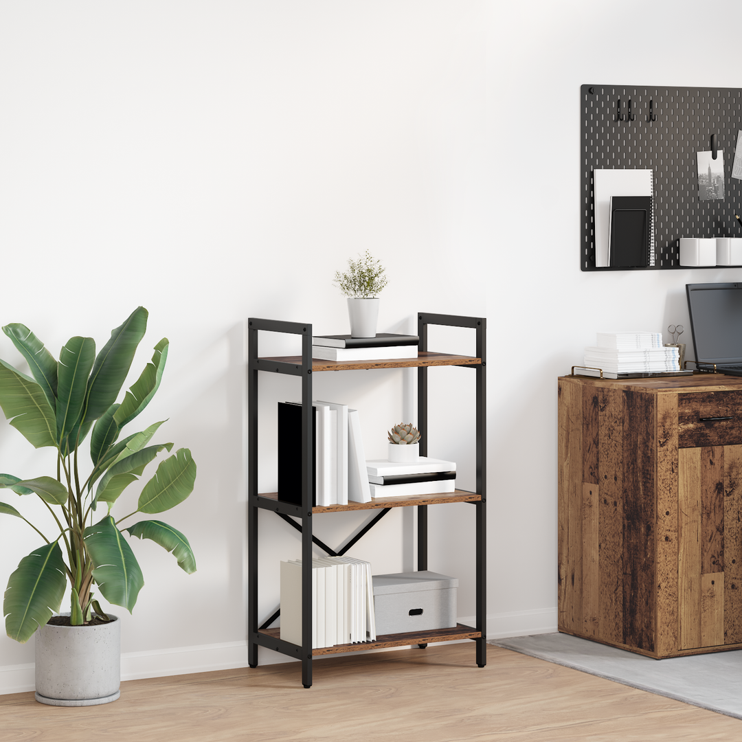 Bogreol Gammelt træ 56 x 34 x 96 cm Konstrueret træ