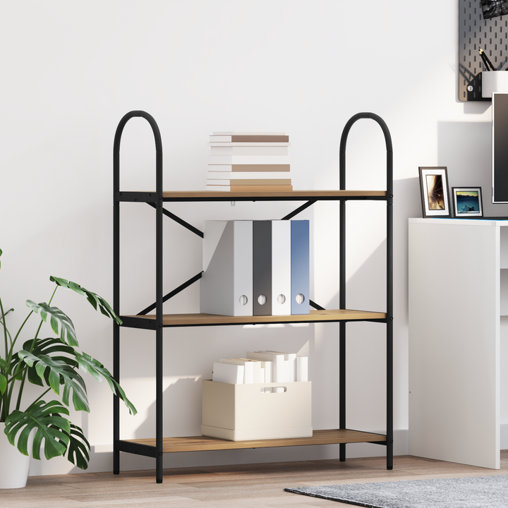 Bogreol Artisan Egetræ 80 x 30 x 109 cm Konstrueret træ