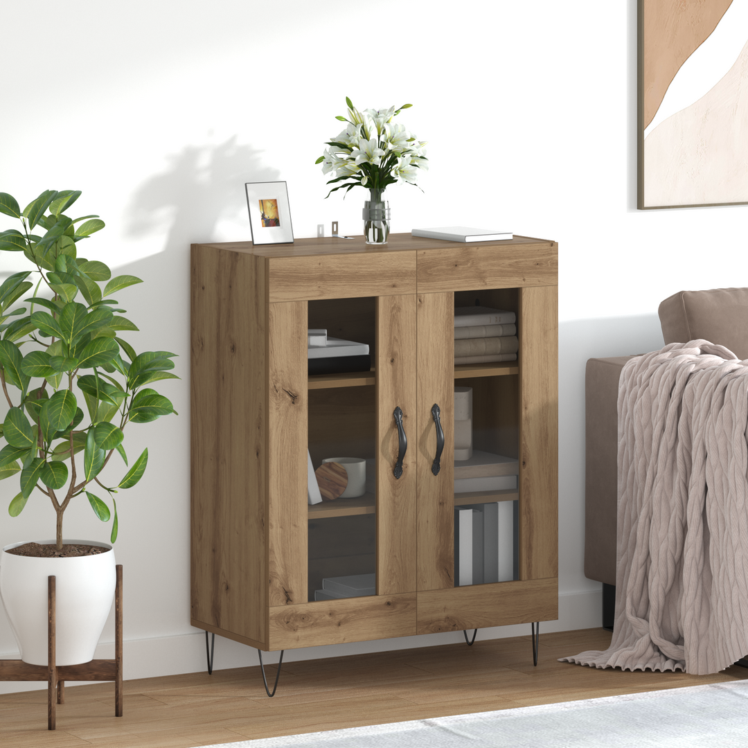 Sideboard Artisan Egetræ 69,5 x 34 x 90 cm Konstrueret træ
