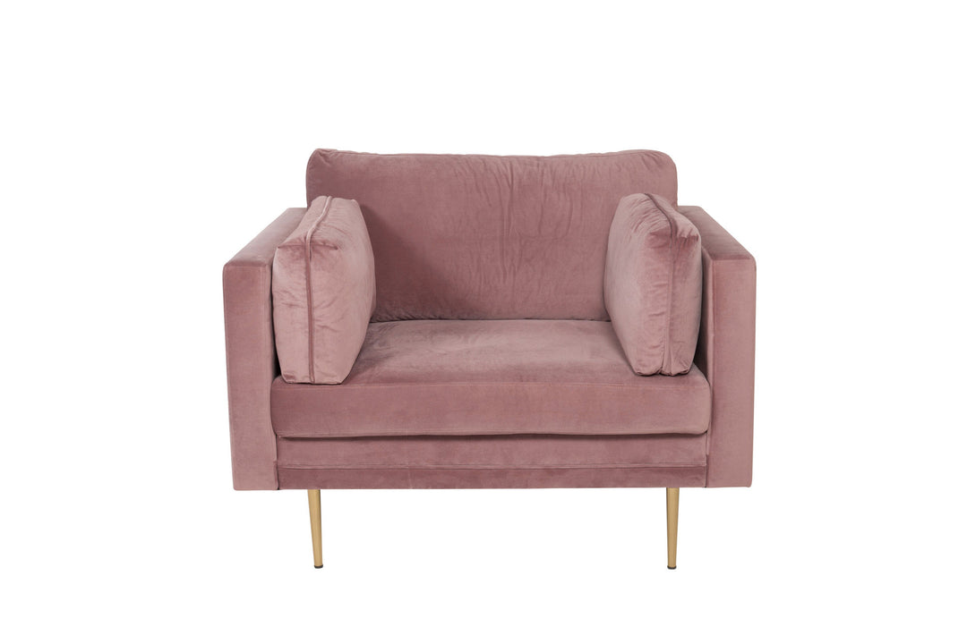 Venture Home Boom - Single Chair Velvet - Dusty pink