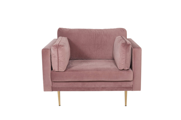 Venture Home Boom - Single Chair Velvet - Dusty pink