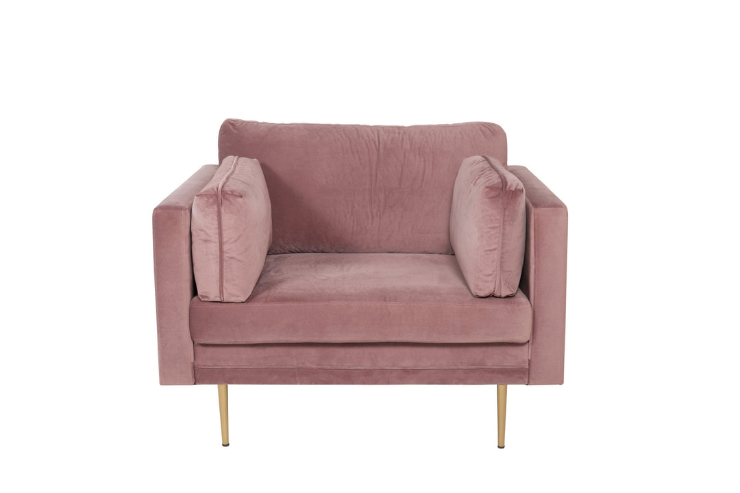 Venture Home Boom - Single Chair Velvet - Dusty pink