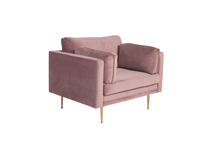 Venture Home Boom - Single Chair Velvet - Dusty pink