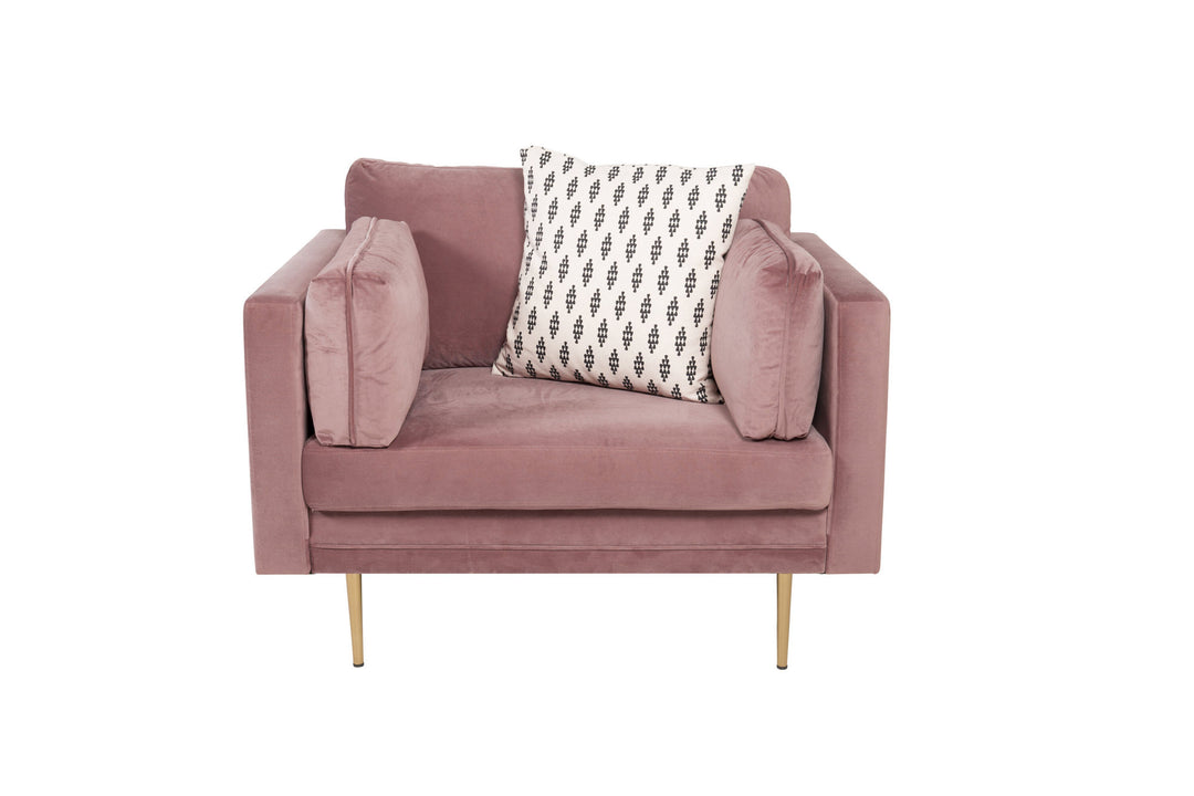 Venture Home Boom - Single Chair Velvet - Dusty pink