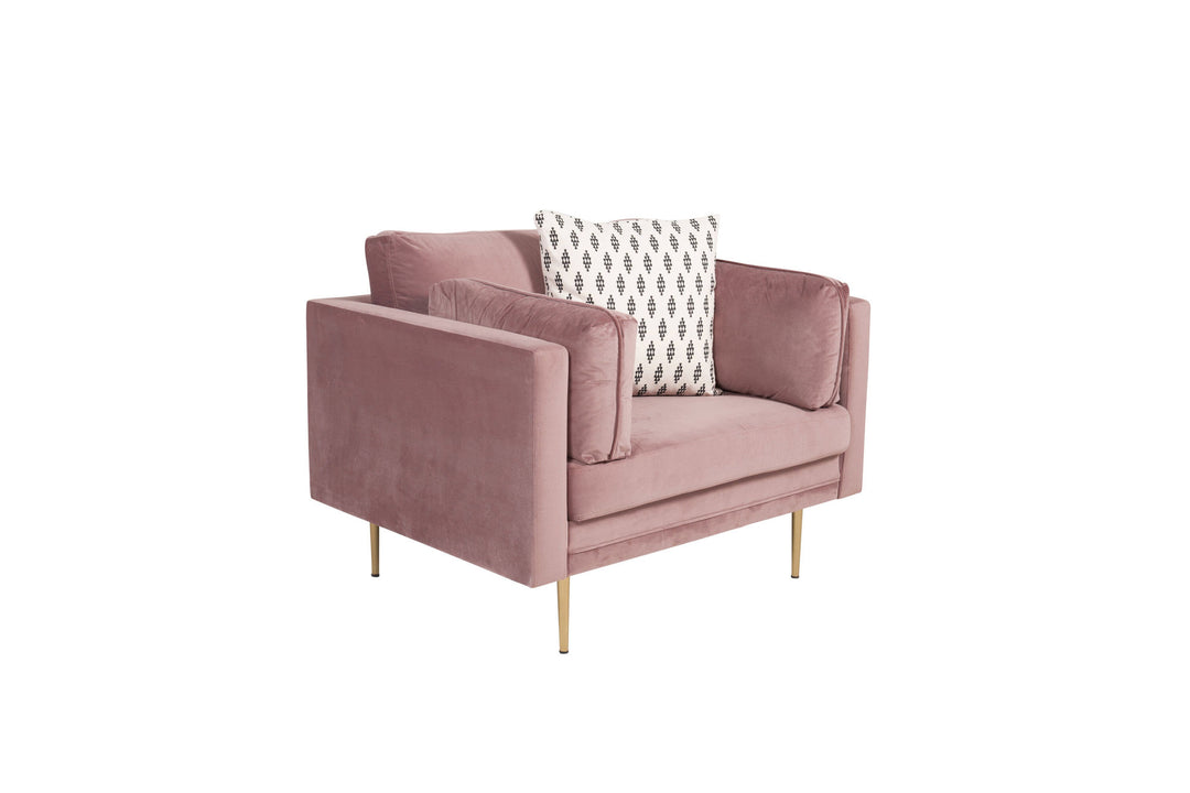 Venture Home Boom - Single Chair Velvet - Dusty pink